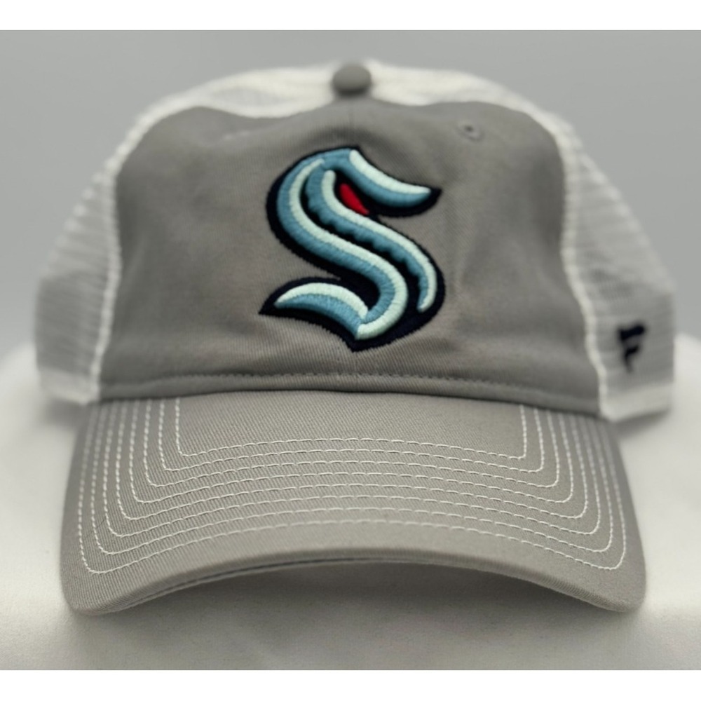 Seattle Kraken Fanatics Snapback Truckers Hat / Cap - Gray - OSFA